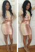 Sexy Peach Snakeskin High Waisted Skirt Set